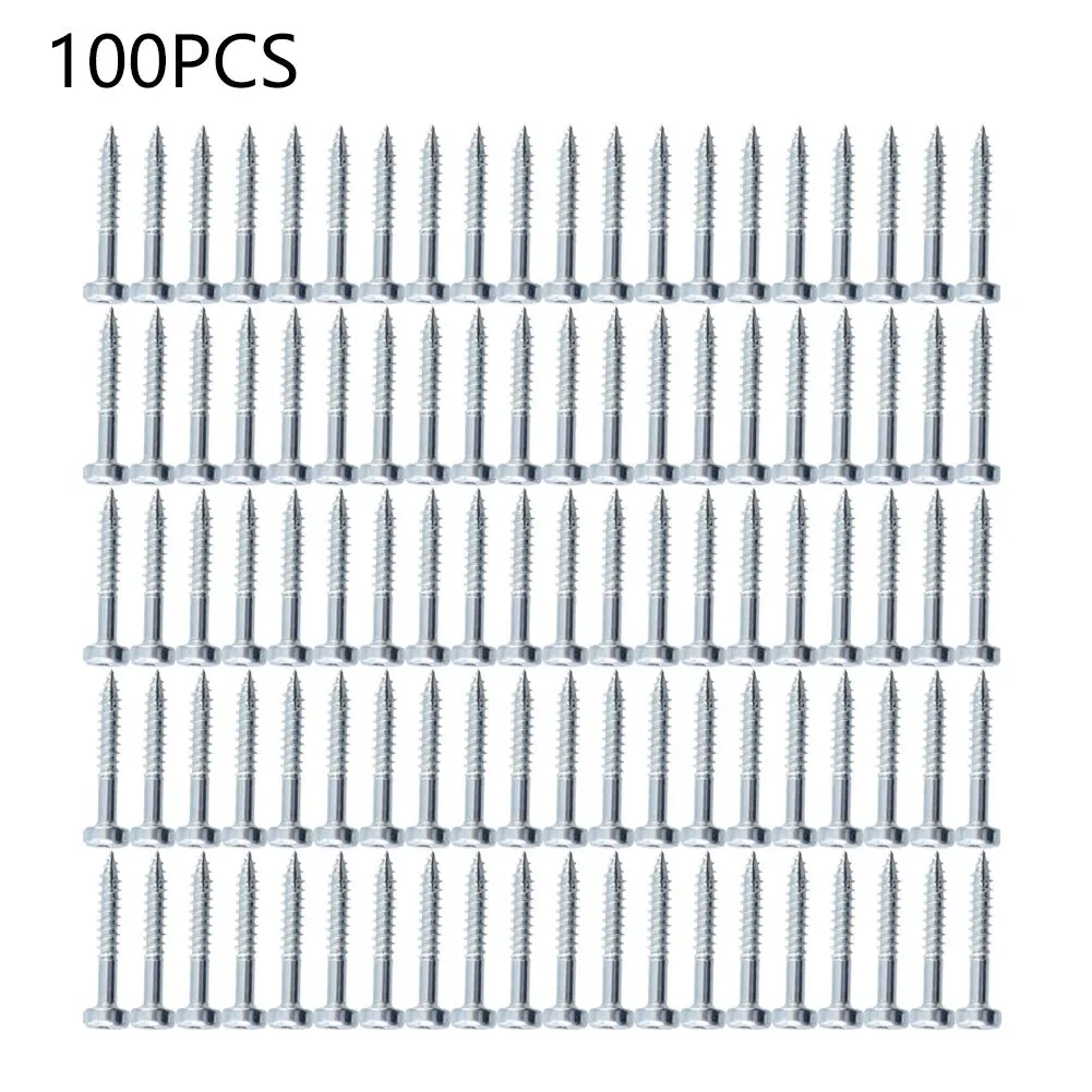 

100PCS Wood Screw Pocket Hole Screw Self Tapping Screw With Square Groove Fine Thread 1-1/2inch Square Groove Wood Screw 32/38mm