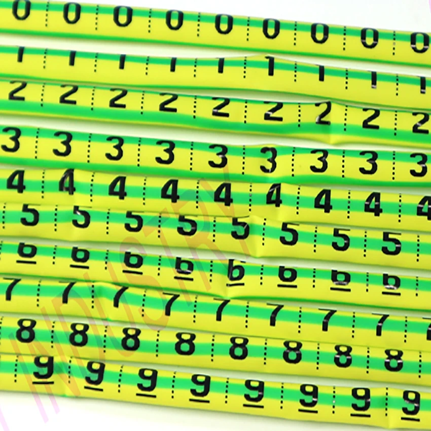 1000 шт. пластиковые термоусадочные трубки маркеры для кабелей этикетка Номер