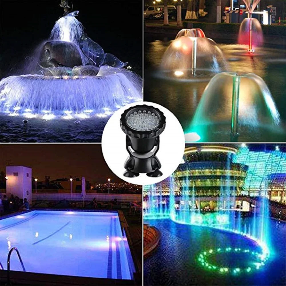 

1 set 1/2/3/4/5 light Waterproof IP68 RGB 36 LED Underwater Spot Light For Swimming Pool Fountains Pond Water Garden Aquarium