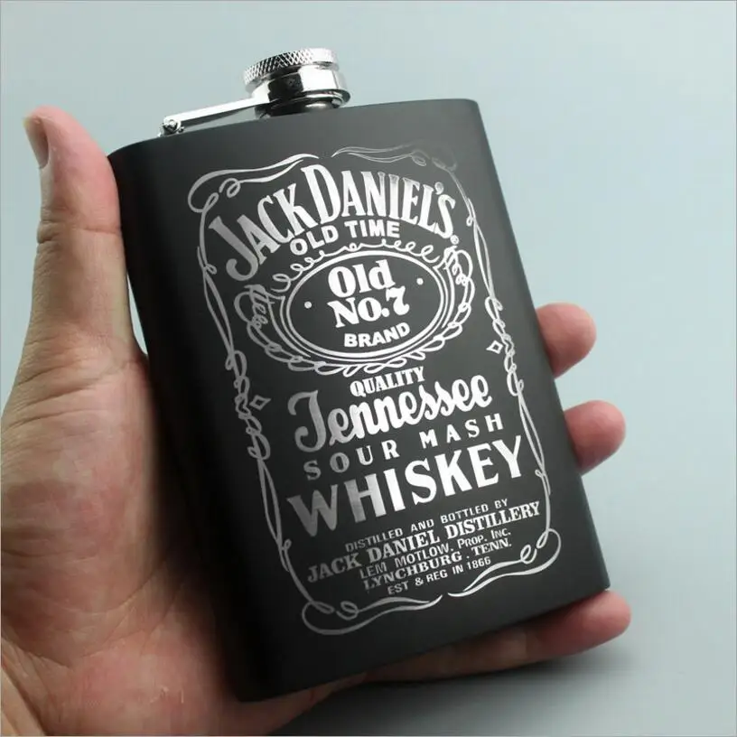 Фляжка для виски с черепом Elvis 8 унций из нержавеющей стали|Плоские фляги| |