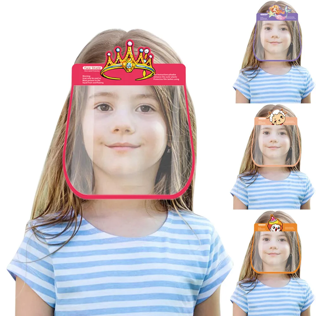 Transparent Face Shield Children Full Mask Protector Splash-proof Dust-proof Cover Cartoon Safety Protective Masks d23 | Безопасность и