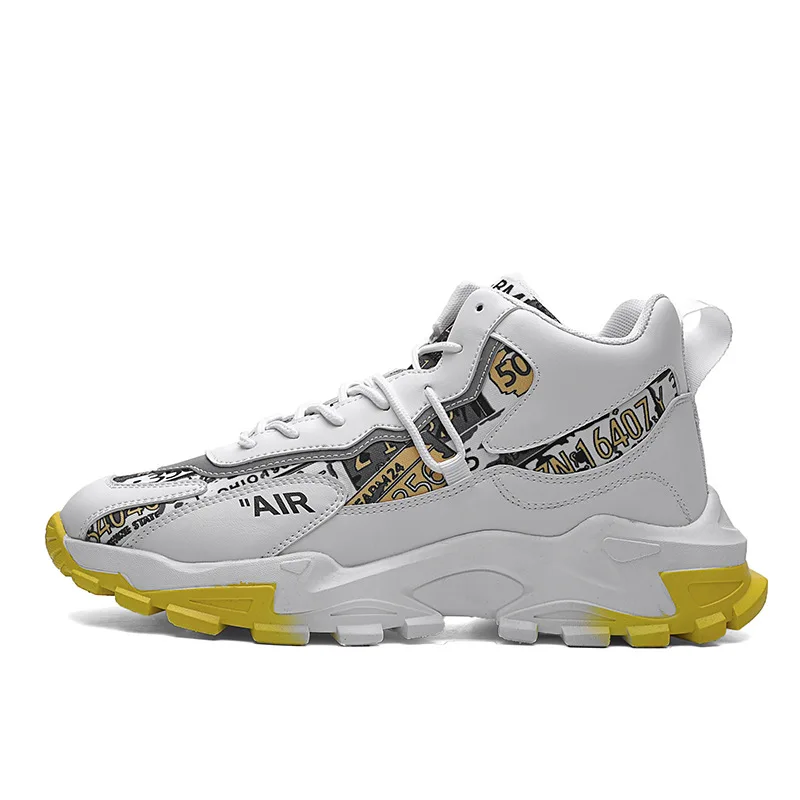 

Men's shoes 2020 new autumn small white board shoes trend increase sports leisure high top dad shoes