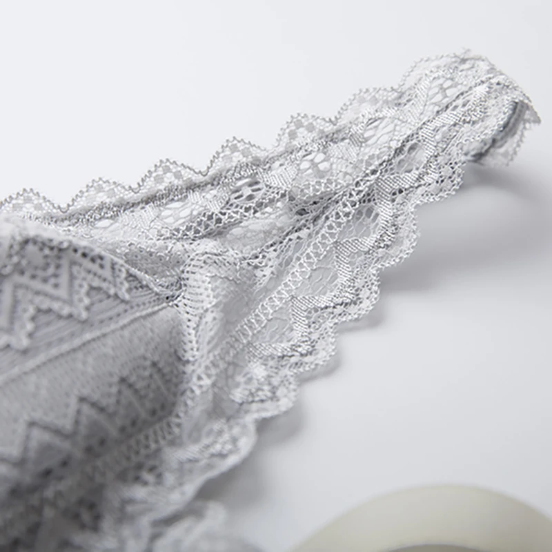 

LEECHEE hot French Style triangle Air Sexy lace bra Push Up Deep V underwear for women's Backless comfort no rims Bralette