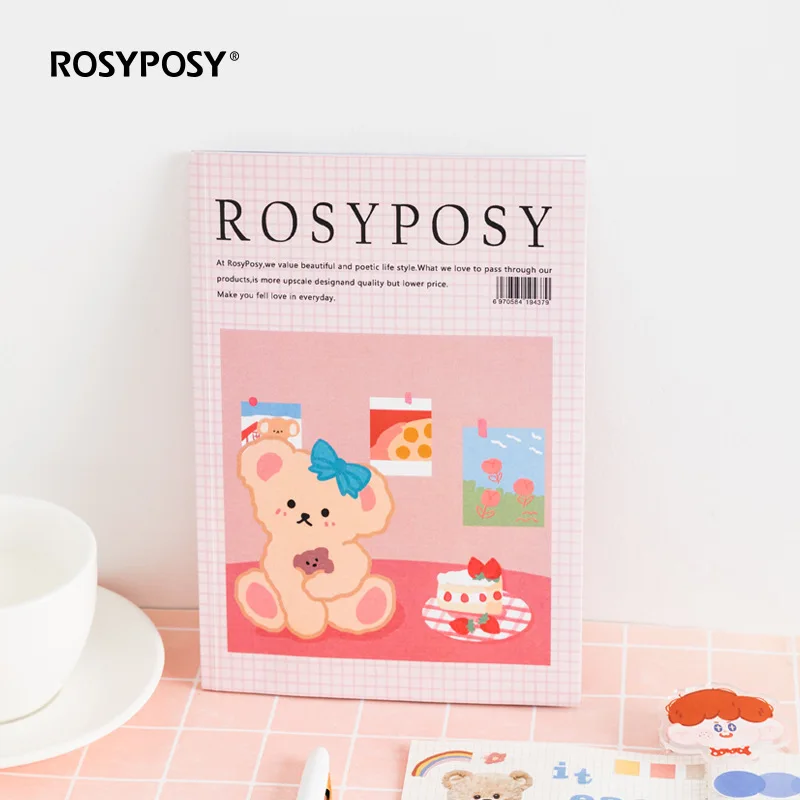 Rosy Posy 20 Page Paper Pad Scrapbooking Stickers Set INS Style Decoration Sticker Paste Diary Album Home DIY Gift Kpop H6786 | Канцтовары