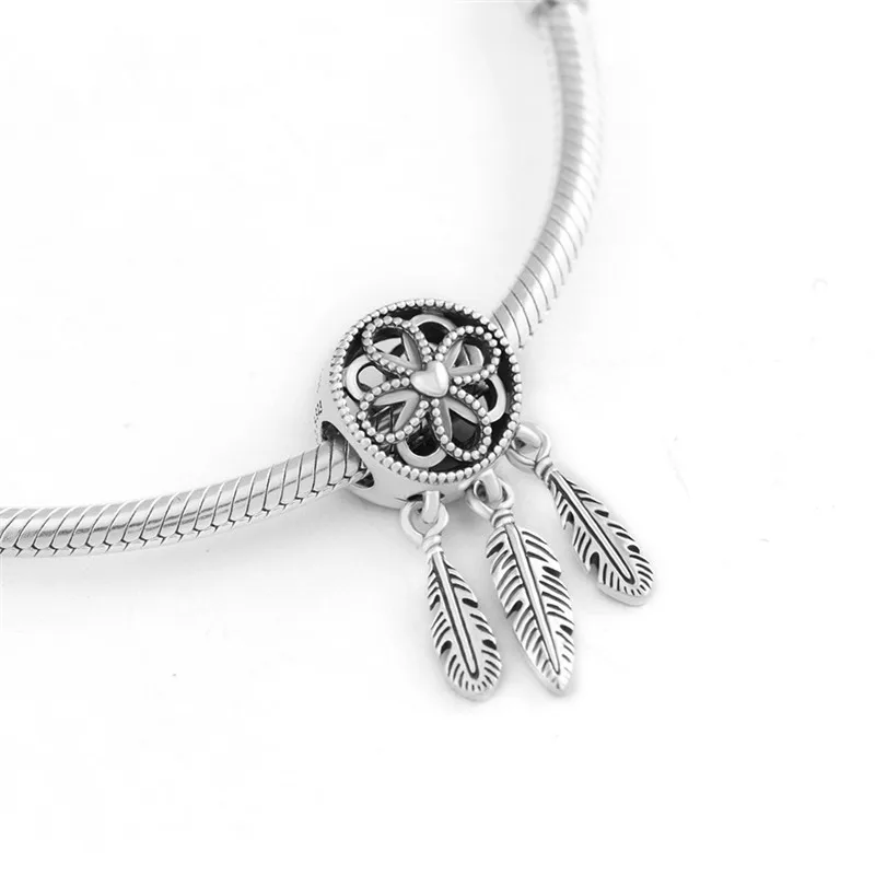 

Spiritual Dream Catcher Dangle Charms for Snake Chain Bracelets Women 925 Bracelet For Women Sterling Silver Jewelry