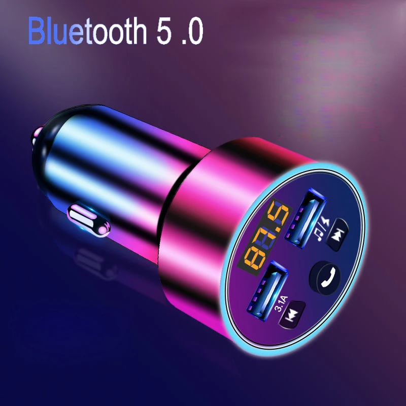Автомобильный FM модулятор JINSERTA с Bluetooth 5 0 радио 3 1 А USB комплект громкой связи