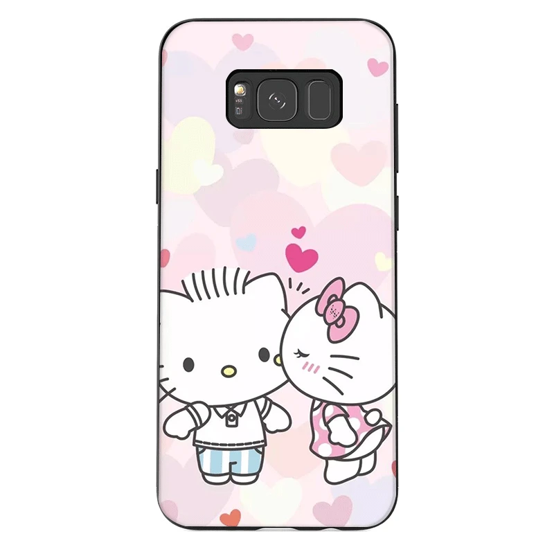 Чехол для телефона для samsung J6 A70 A60 A50 A40 A20 A30 A10 A7 A6 A5 A3 A8 A9 крышка озорной рисунок «Hello Kitty» - Цвет: B8
