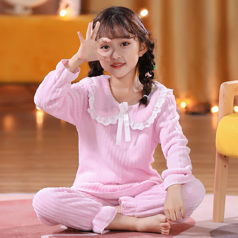 Зимняя Детская Пижама 2021 домашняя одежда принцессы для девочек детские пижамы