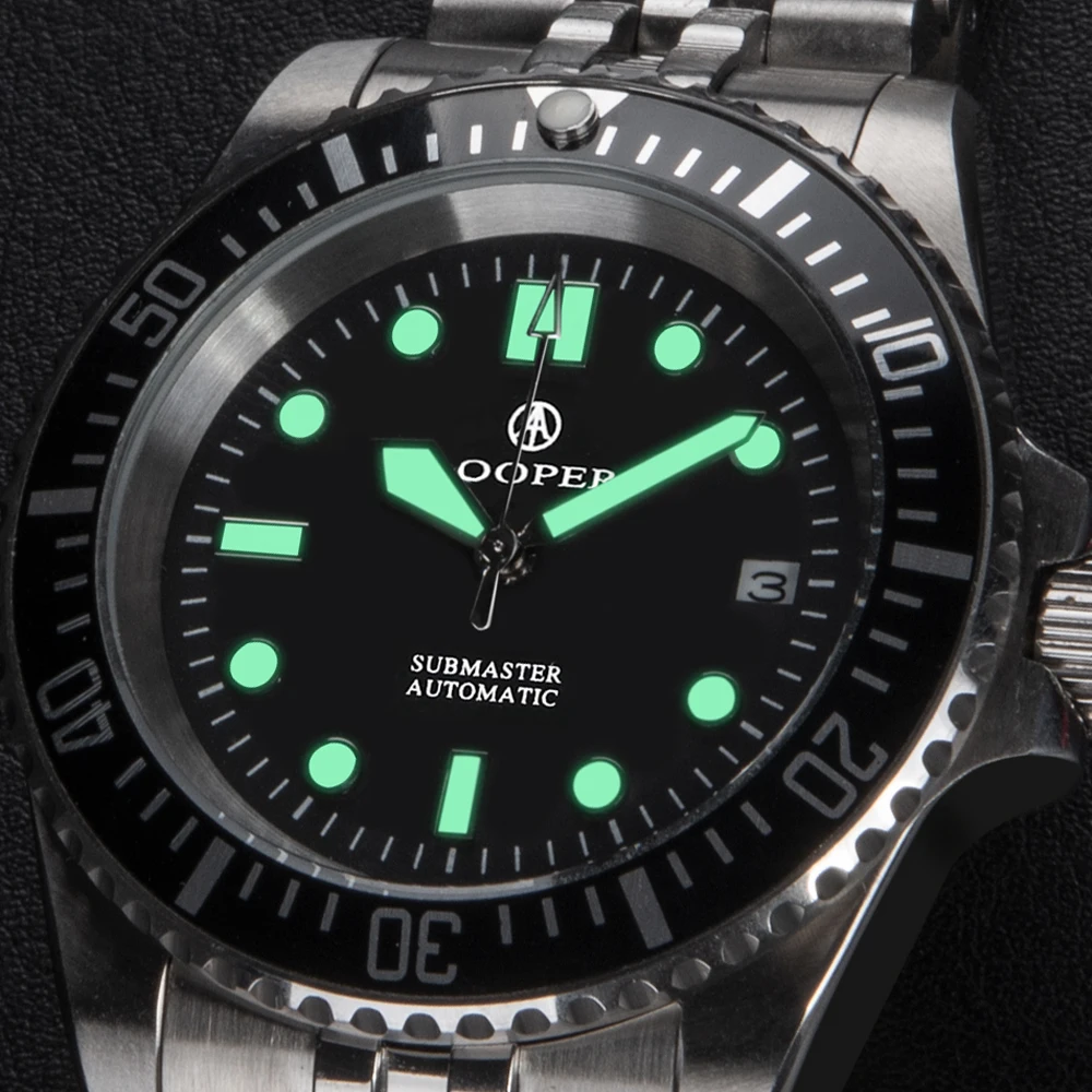 43mm Miyota 8215 Factory Direct Cooper Submaster MWC Men's Automatic Self-wind Watch with Rubber Band C3 Luminous 200M Diving | Наручные
