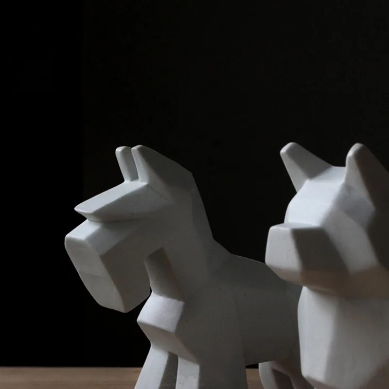 Керамическая статуя для домашних животных ручной работы украшение собаки