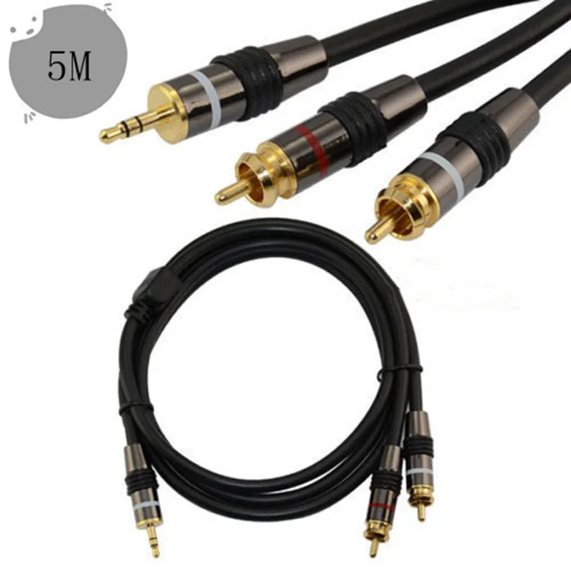 RCA Cable HiFi Stereo 2RCA to 3.5mm Audio AUX Jack 3.5 Y Splitter for Amplifiers Home Theater | Электроника