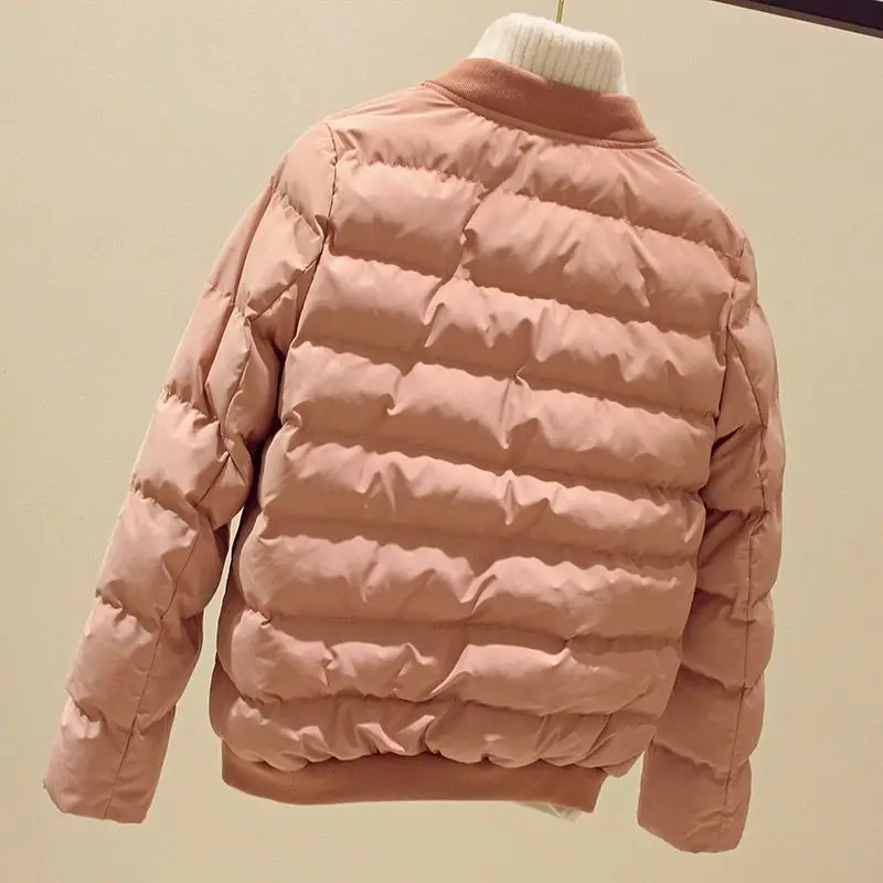 Lightweight Cotton-Padded Jacket Women Short Coat Parka 2023 New Spring Autumn Winter Warm  Loose Baseball Uniform Parkas Thick