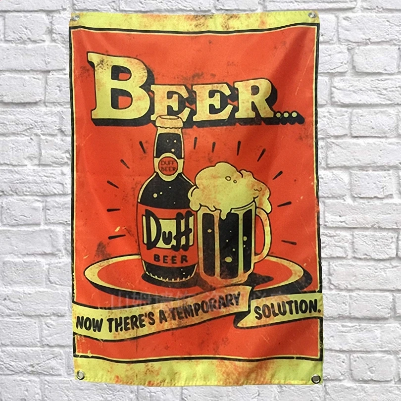 

BEER Poster personality creative hanging Banners Bar Winery Billiards Hall home wall decor live background cloth