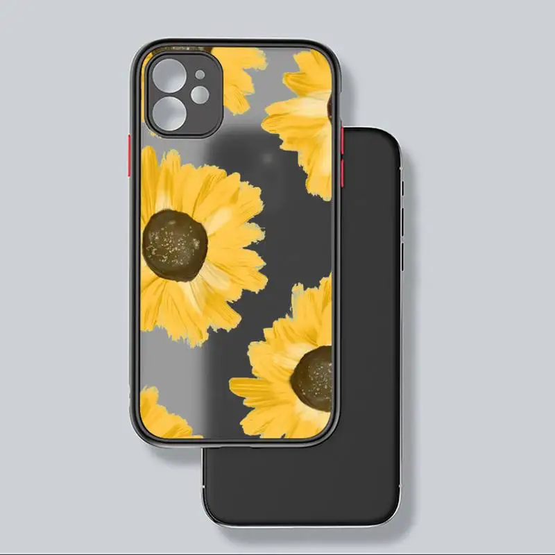 

Cute cartoon daisy flower Phone Case For iphone 12 11 8 7 plus mini x xs xr pro max matte transparent cover