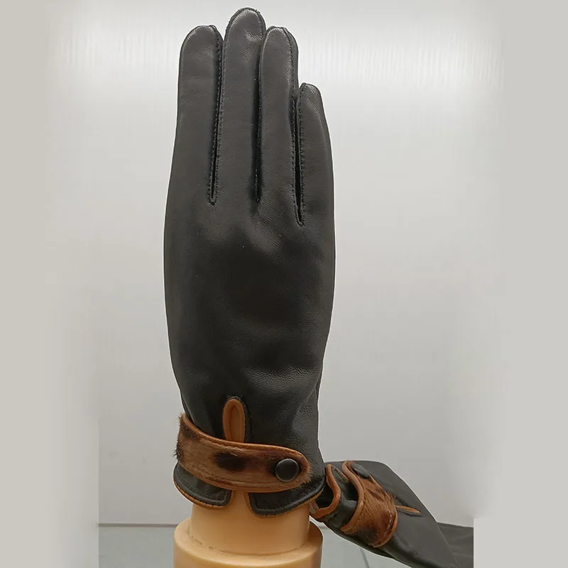 Перчатки женские из натуральной овечьей кожи теплые зимние |