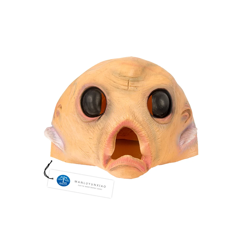 

MANLUYUNXIAO Scary Alien Heagear Latex Full Face Halloween Masquerade Fancy Dress Party Prop Extraterrestrial