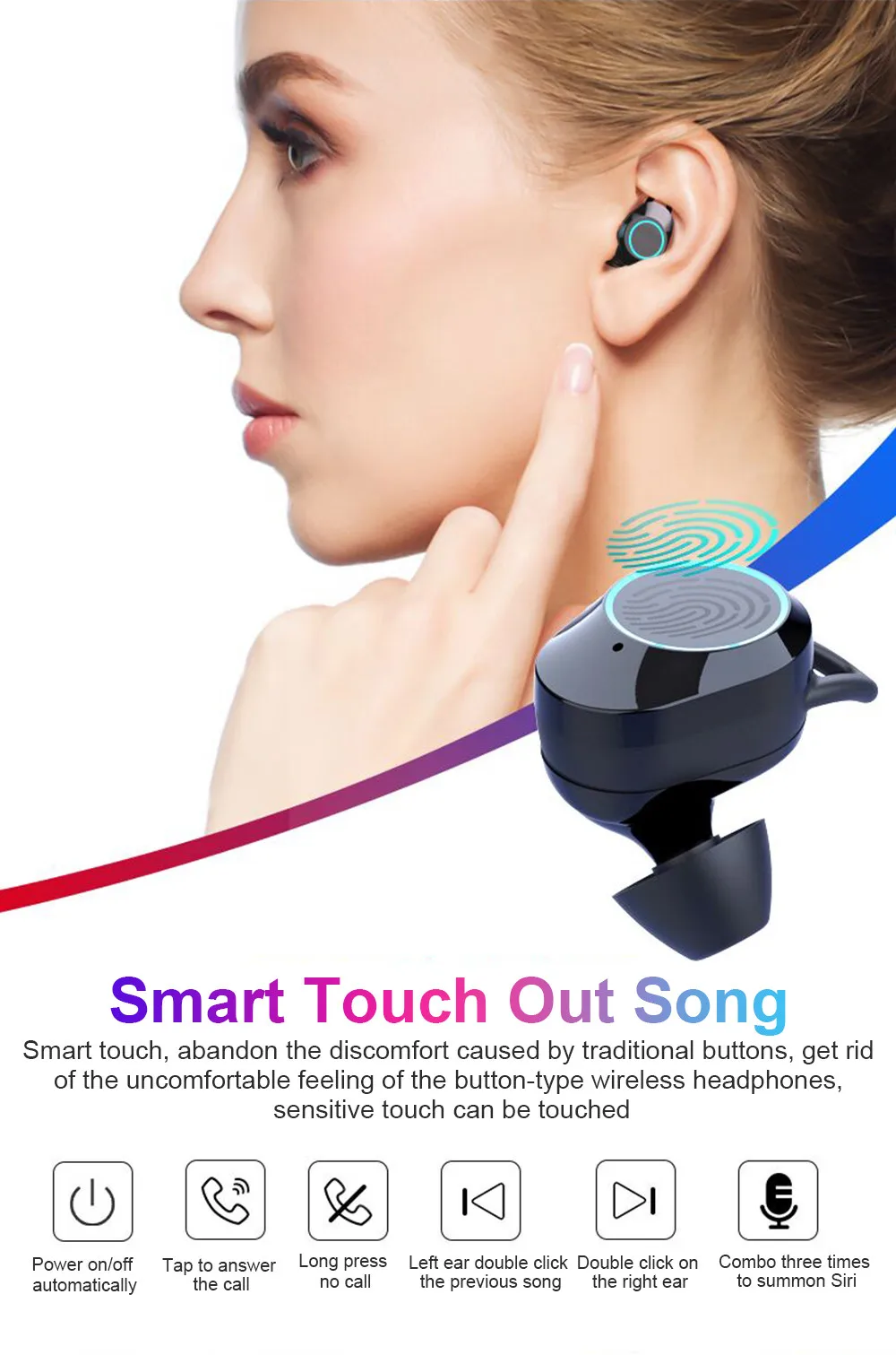 

GTWIN TWS G02 5.1 Bluetooth Stereo Earphone Wireless Earphones Waterproof Earphones 3300mAh LED Smart Power Bank Phone Holder