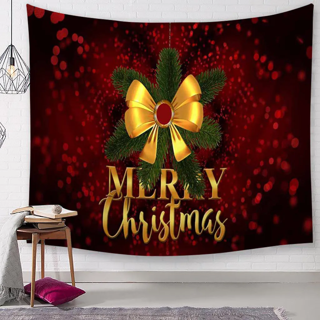 

Christmas Tapestry Santa Merry Christmas Letter Print Wall Hanging Tapestry Art Christmas Decorations for Home Dropshipping /c