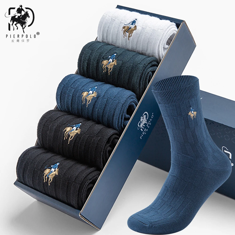 PIER POLO носки стиль мужские носки счастливые мужские новые брендовые деловые носки для мужчин зимние теплые носки 5 пар/лот