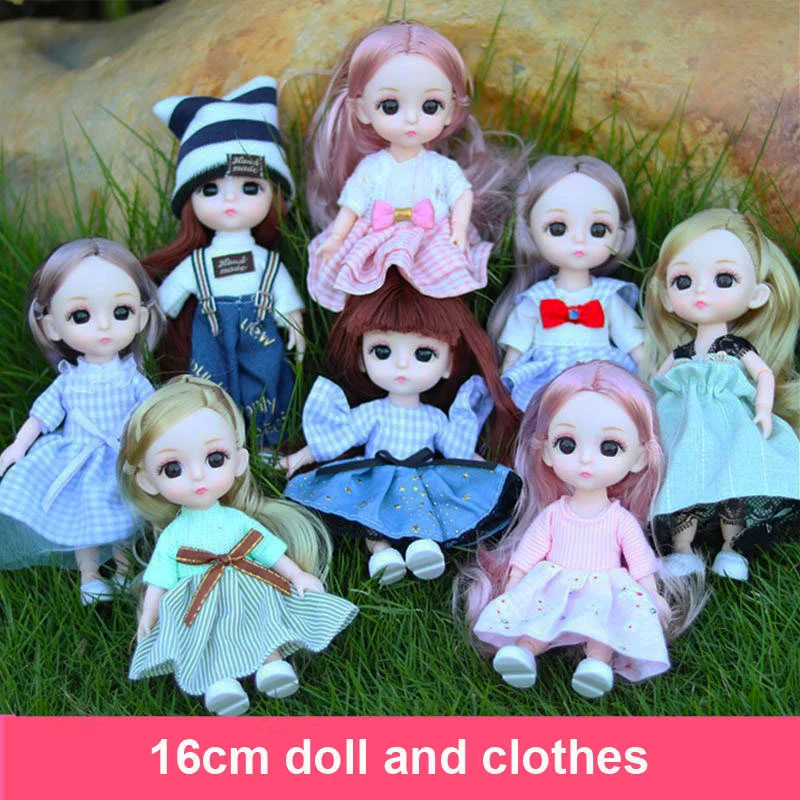 

BJD Doll 16 Cm 13 Joint Plastic Baby Clothes Shoes Clothing Casual Wear Accessories Girl Fashion Doll DIY Toy Christmas Gift