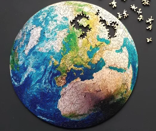 Луна земля головоломка сборка сложная вечерние DIY деревянный пазл интерактивные