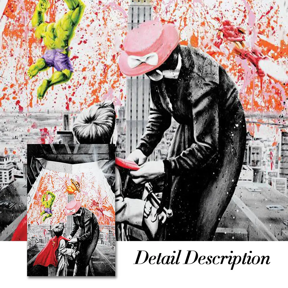 

Little Boy Dream Modern Graffiti Street Wall Art Canvas Painting Poster Print Picture For Living Room Home Decor Frameless