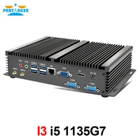 11th gen industrial mini pc intel core i7 1165g7 i5 1135g7 fanless system barebone computer 2xddr4 ram slot hdmi vga 7usb wifi