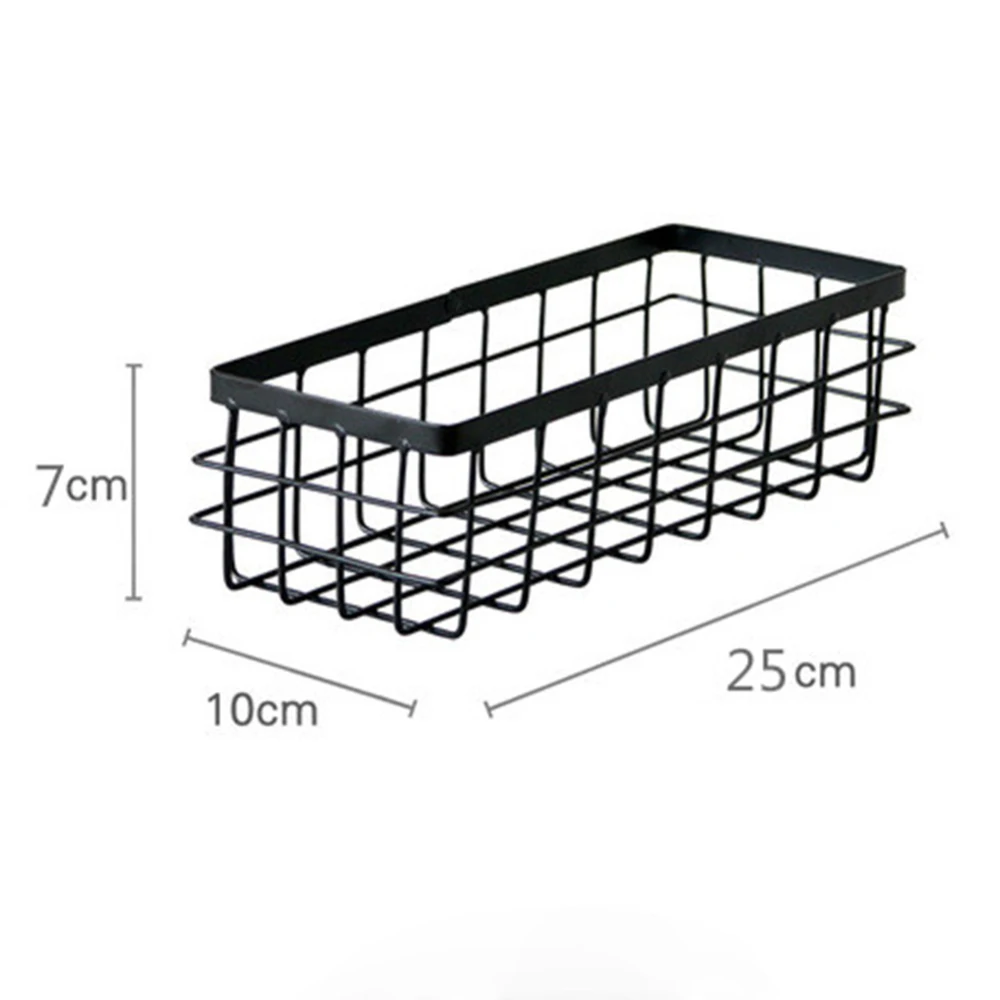 

Nordic Wrought Iron Storage Basket Tableware Organizer Desktop Cosmetics Storage Basket Home Decor