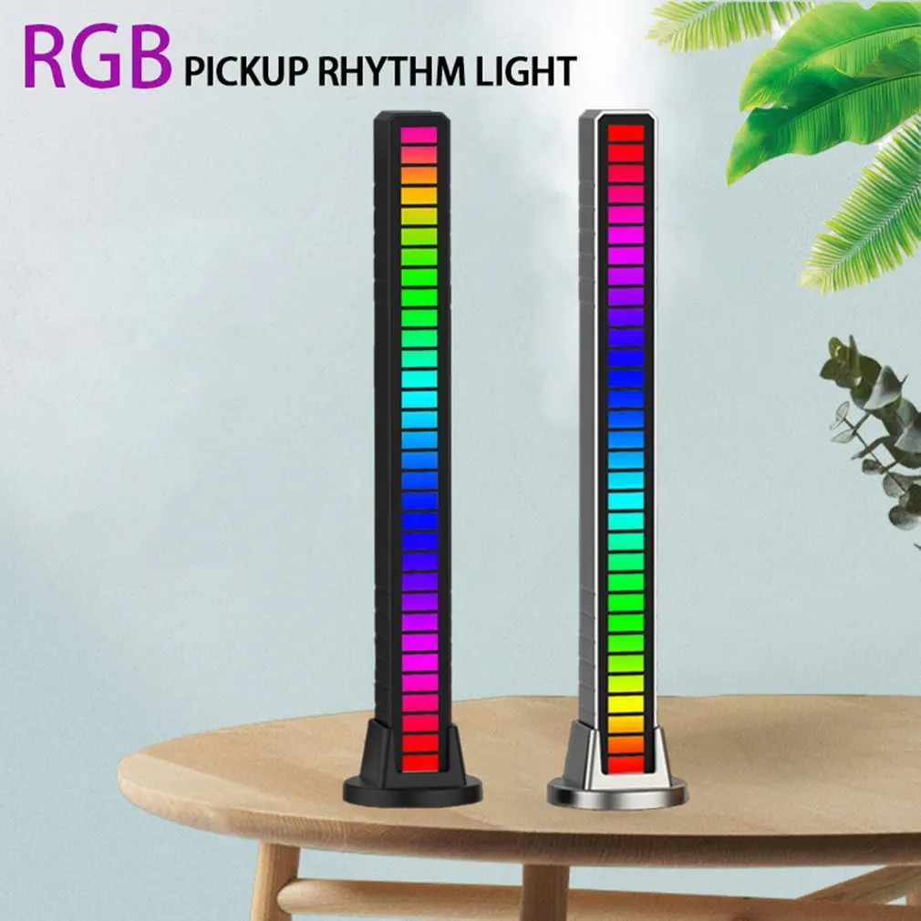 

Colorful Lights With RGB Pickup Lights Computer Atmosphere Lights USB Rhythm Lights Voice-controlled Color 3D Visual Lights