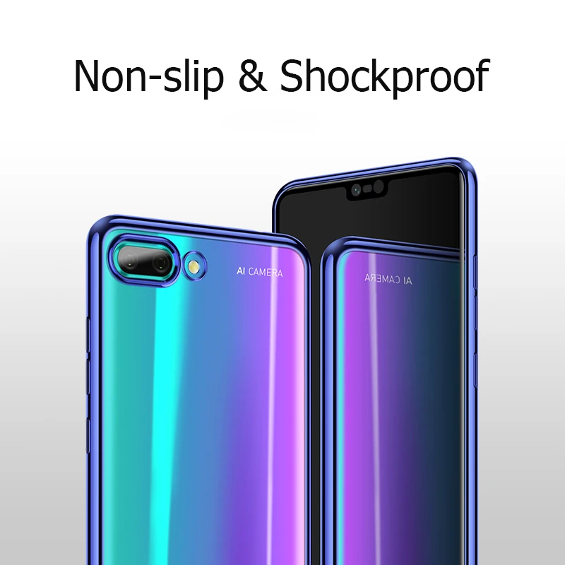 Мягкий чехол из ТПУ для Huawei P Smart 2019 Plus P10 P20 P30 Pro P9 Lite Nova 4 3 3i Honor 9 10 7X 7A 7C 8X черный |