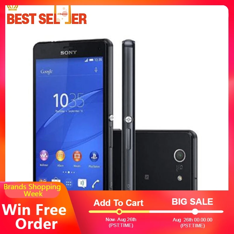 Оригинальный UnlockedSony Xperia Z3 Compact D5803 мобильный телефон 2 Гб 16 4G LTE 1080P Android Мини