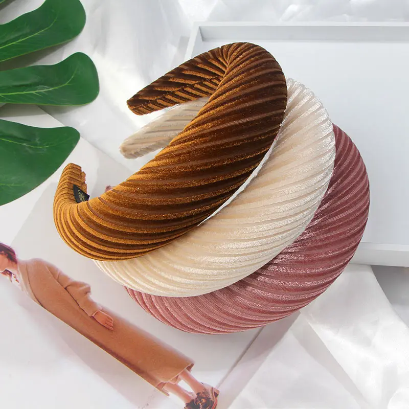 Flatfoosie Thick Velvet Women Headbands Hair Accessories Head Band Fashion Headwear 4CM Wide High Quality Hairbands For Woman | Украшения и