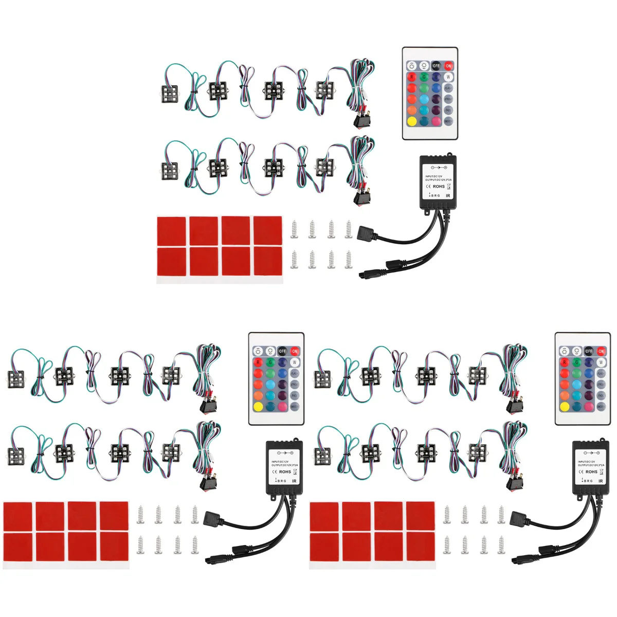 

3 шт., неоновые светодиодные ленты RGB