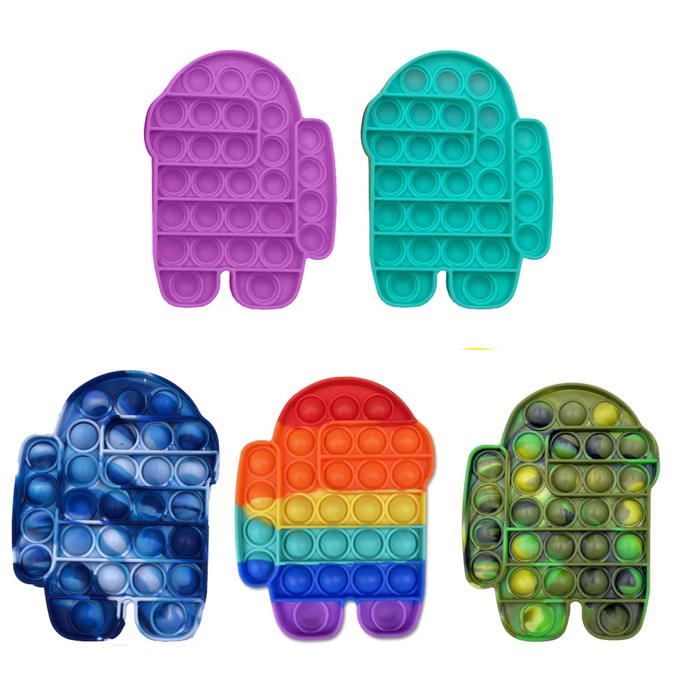 

Among Us Push Pops Bubble Sensory Toy Autism Needs Squishy Adult Child Funny Anti-Stress Pop It Fidget Stress Reliver Toys