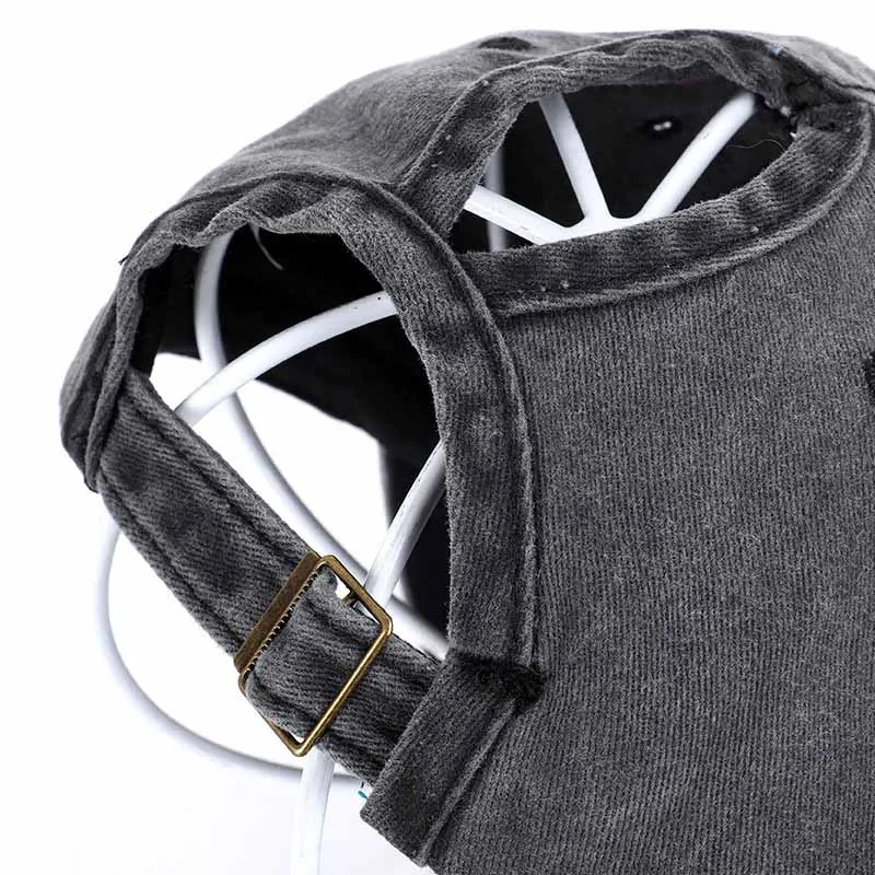 Модная бейсбольная Кепка из потертого денима регулируемая хлопковая кепка