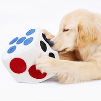 1pc dog dice stuffed toys plush dog training dice sniffing pets cat animal joyful plaything dog supplies white black blue red