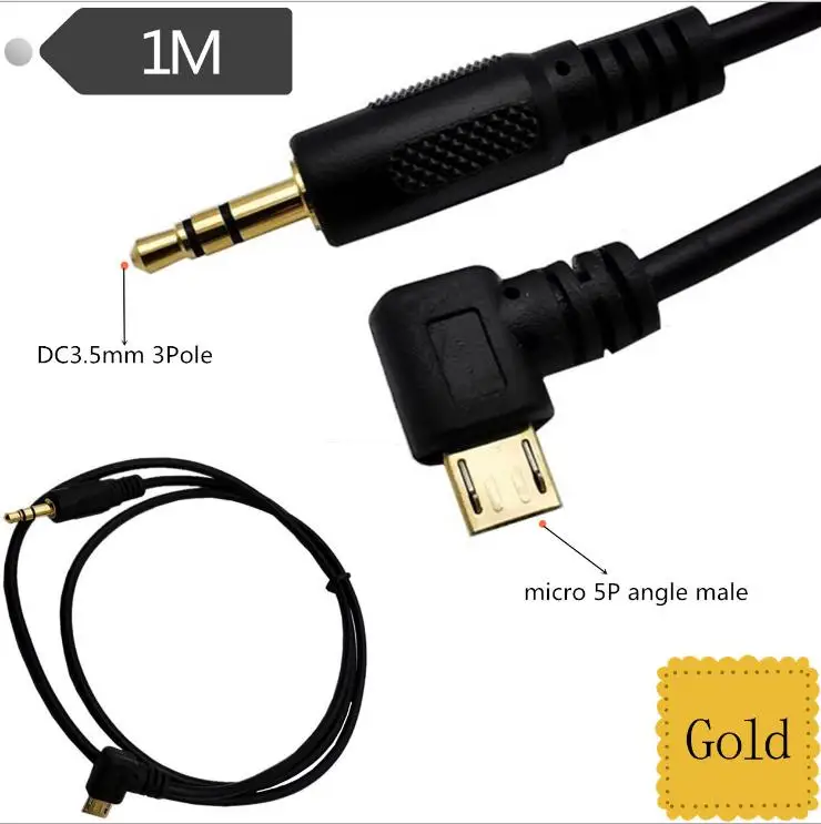 Позолоченный мобильный телефон автомобильный аудио AUX линия USB микро Интерфейс