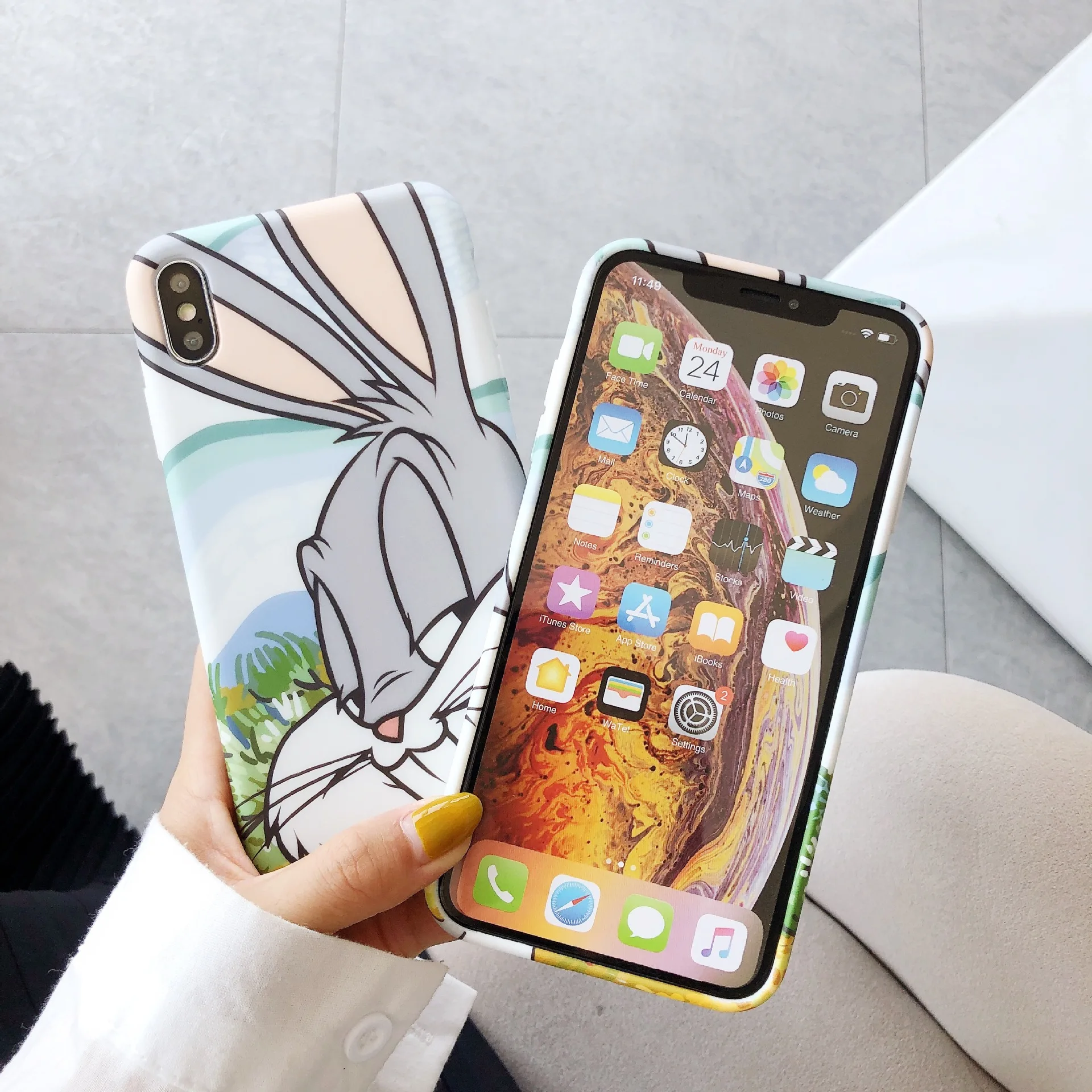 Cute Cartoon Bugs Bunny Rabbit Retro Phone Case silicone cover for coque iPhone 7 Plus 11 Pro Max 6 8 6s X XR xs max case | Мобильные