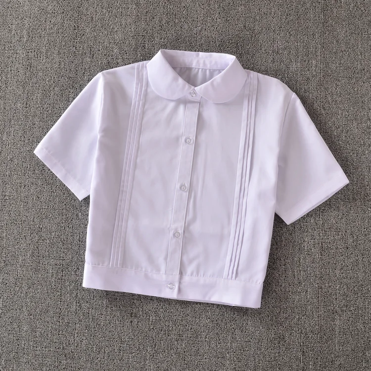 

Милая школьная форма для девочек в японском стиле, короткая белая блузка JK для девочек, складки гармошкой, воротник Питер Пэн, рубашка с коро...