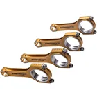 Титановые шатуны для двигателя Subaru Forester EJ20, EJ25, ARP 2000, 38 дюйма, 4340 шт., сбалансированный поршневой штифт Shot 800 + HP