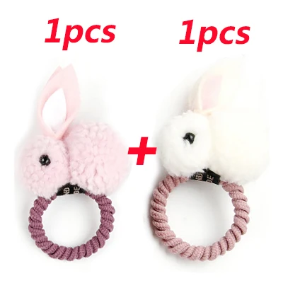 2pcs Style 8 Милые детские волосы для девочек, Бальные повязки на голову с бантиком, эластичная резинка для волос, резинка для конского хвоста, детские головные уборы, аксессуары для волос - Цвет: 2pcs Style 8