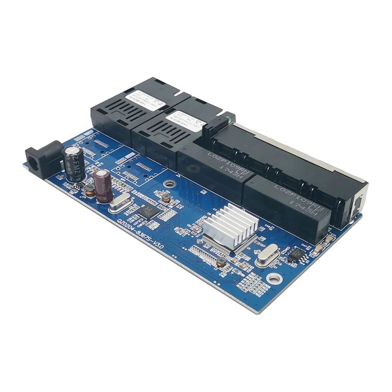 Коммутатор 10/100/1000 м 4 RJ45 UTP 2 SC гигабитный волоконно оптический медиа конвертер 2SC