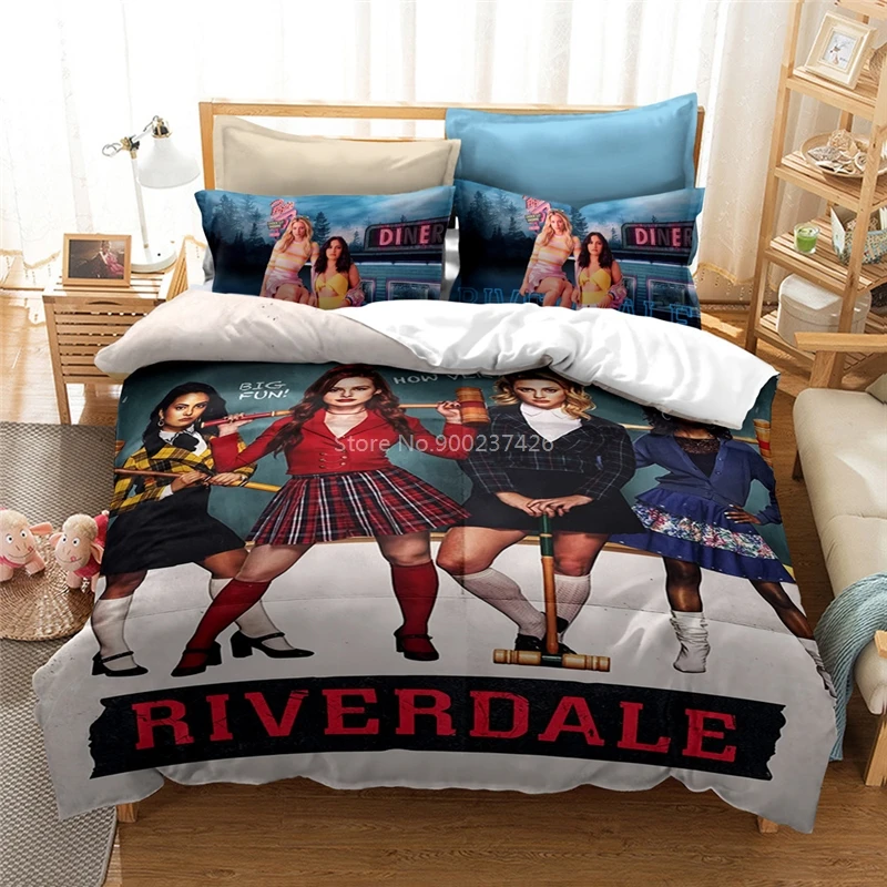 3D RIVERDALE Pattern Duvet Cover with Pillowcase Adult Kid Bedding Set Single Double Twin Full Queen King Size for Bedroom Decor | Дом и сад