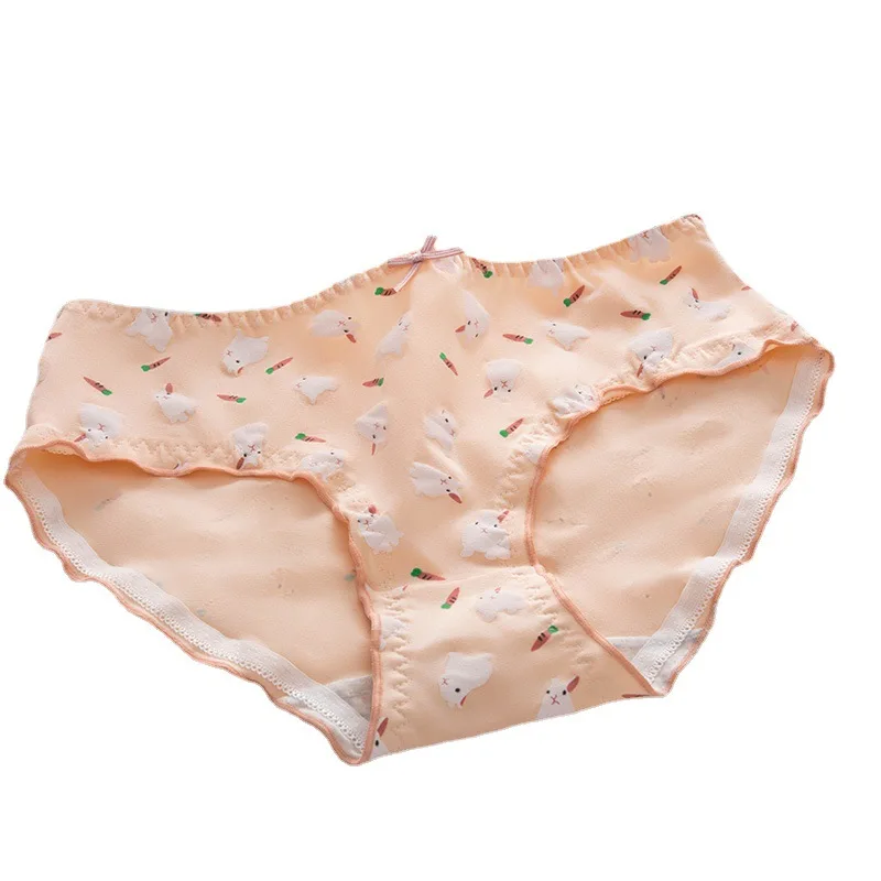 

printed stitching, cartoon cotton women's underwear, breathable underpants, women's underwear, large size