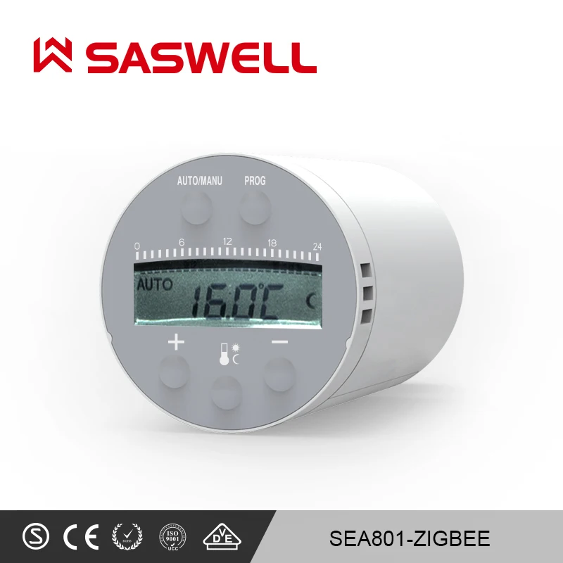 SASWELL SEA801-zigbee Wi-Fi термостат регулятор температуры нагрева программируемая работа с шлюзом tuya