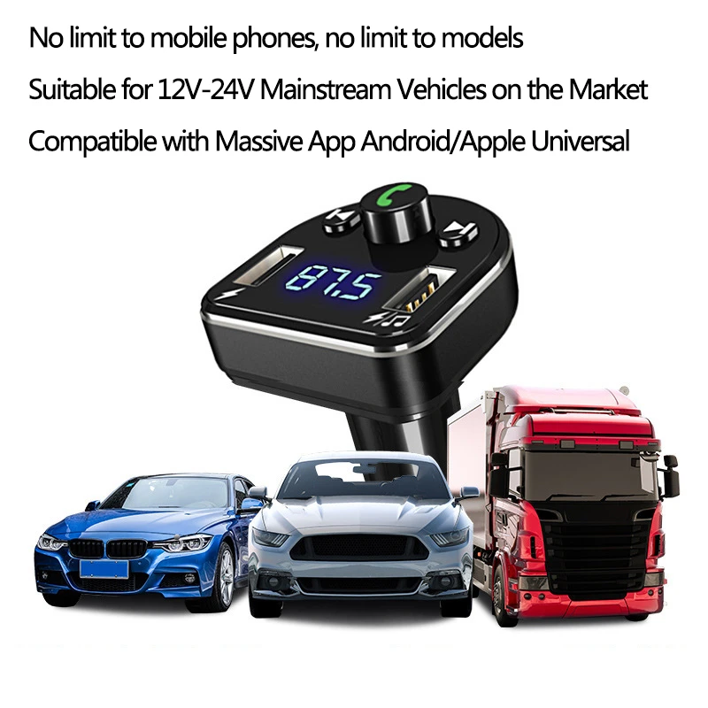 5в1 автомобильное зарядное устройство с двумя usb портами для быстрой зарядки