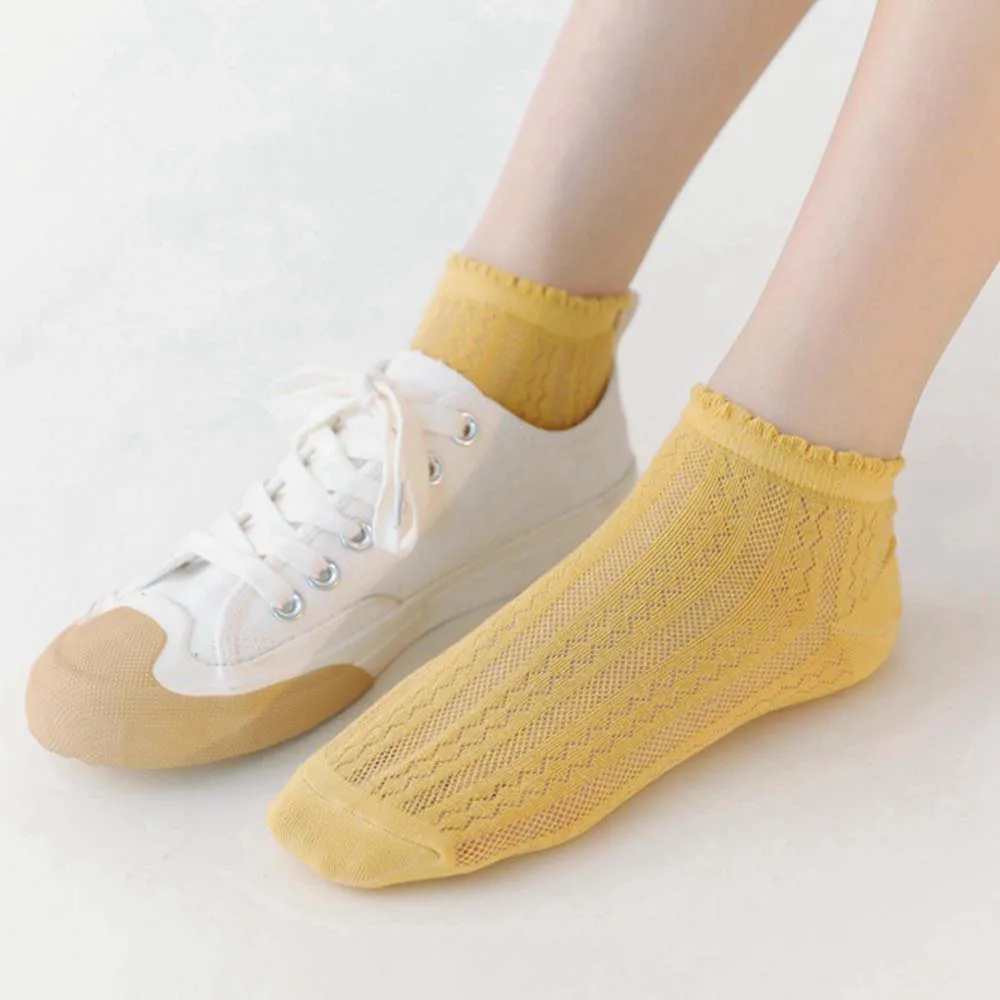 Женские летние ультра технические носки противоскользящие невидимые шелковые