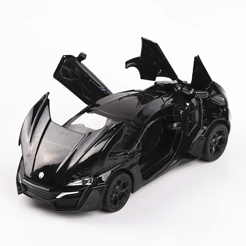 1:32 Lykan Hypersport литые модели автомобилей звук и Ligh оттяните назад автомобиль игрушки