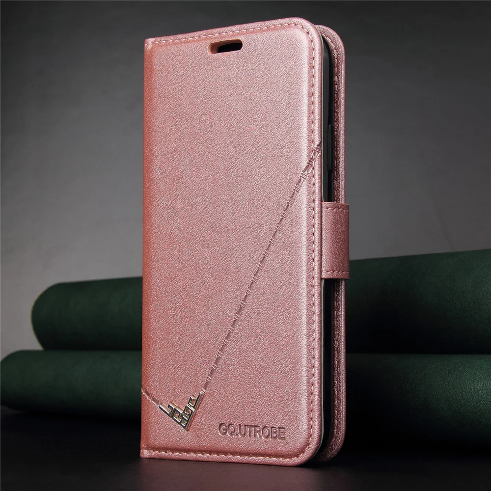 

Case For Huawei P Smart 2021 P40 Lite E Plus P30 Pro Leather Flip Wallet Phone Cover Card Slots Stand Function Luxury Fundas