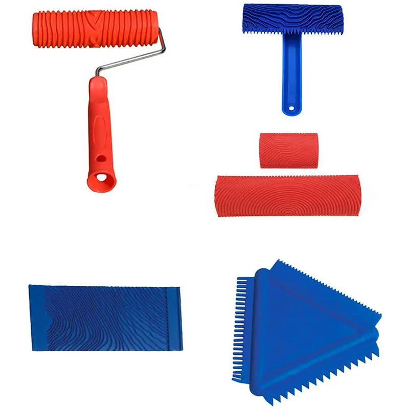 

Wood Graining Painting Tool Set,Wallpaper Imitation Wood Grain Tool,Pattern Roller,Wall Texture Art Painting Tool Set